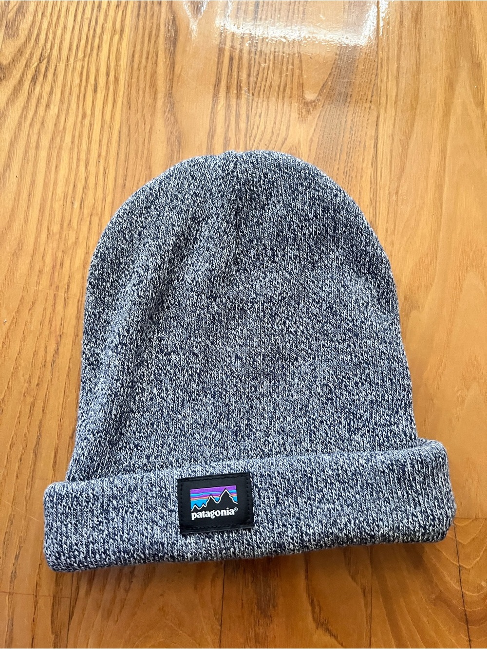 Patagonia Gray Marled Cuffed Beanie with Logo Patch